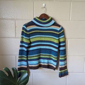 Colorful Ribbed Turtleneck
